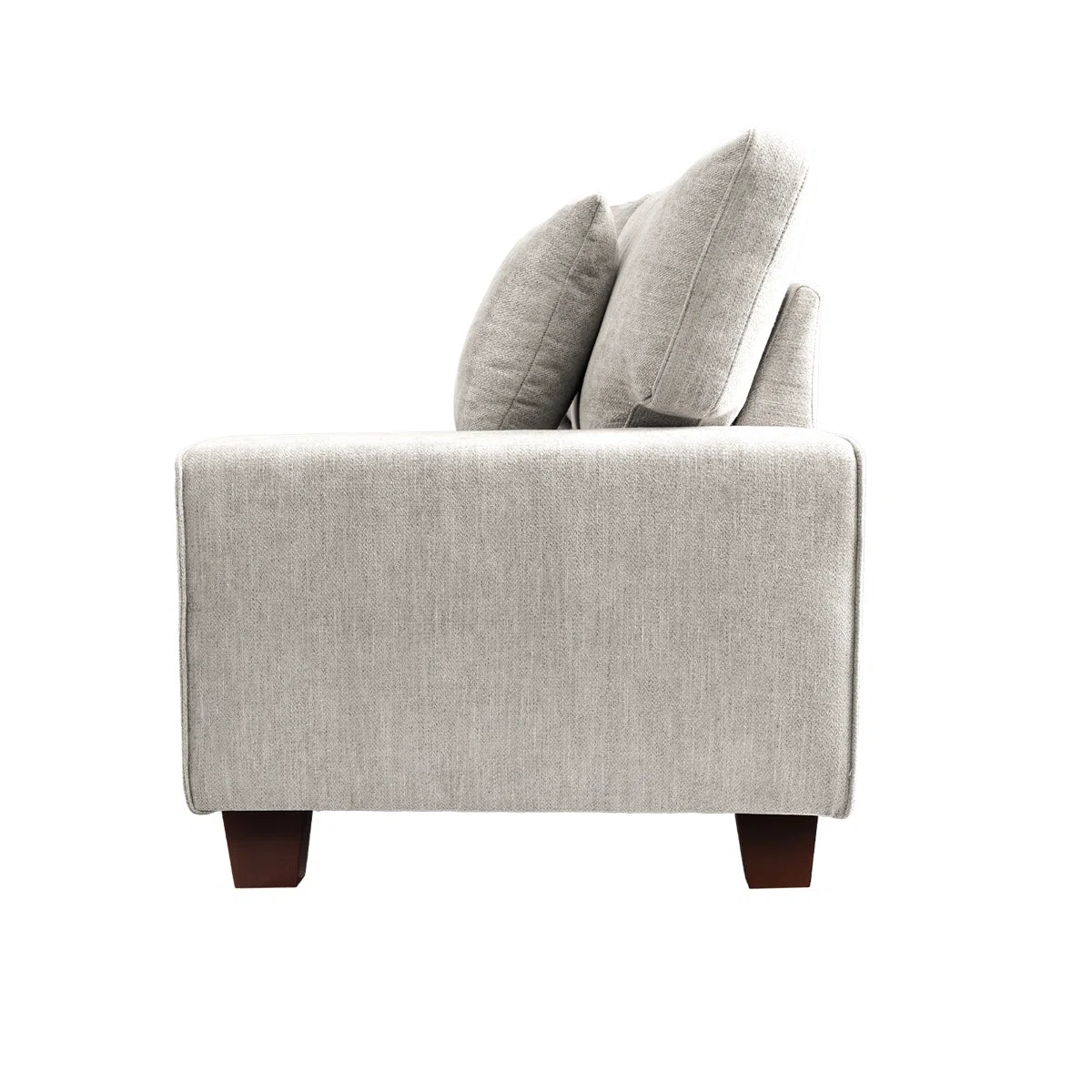 Karlita Chenille Sofa Square Arms Sofa Modern Style Loveseat & Couch With 2 Toss Pillows
