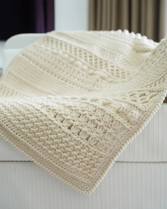 Easy crochet modern blanket pattern, Video tutorial + Chart, Crochet afghan, Throw blanket pattern, Boho blanket, 9 sizes, ENGLISH pattern